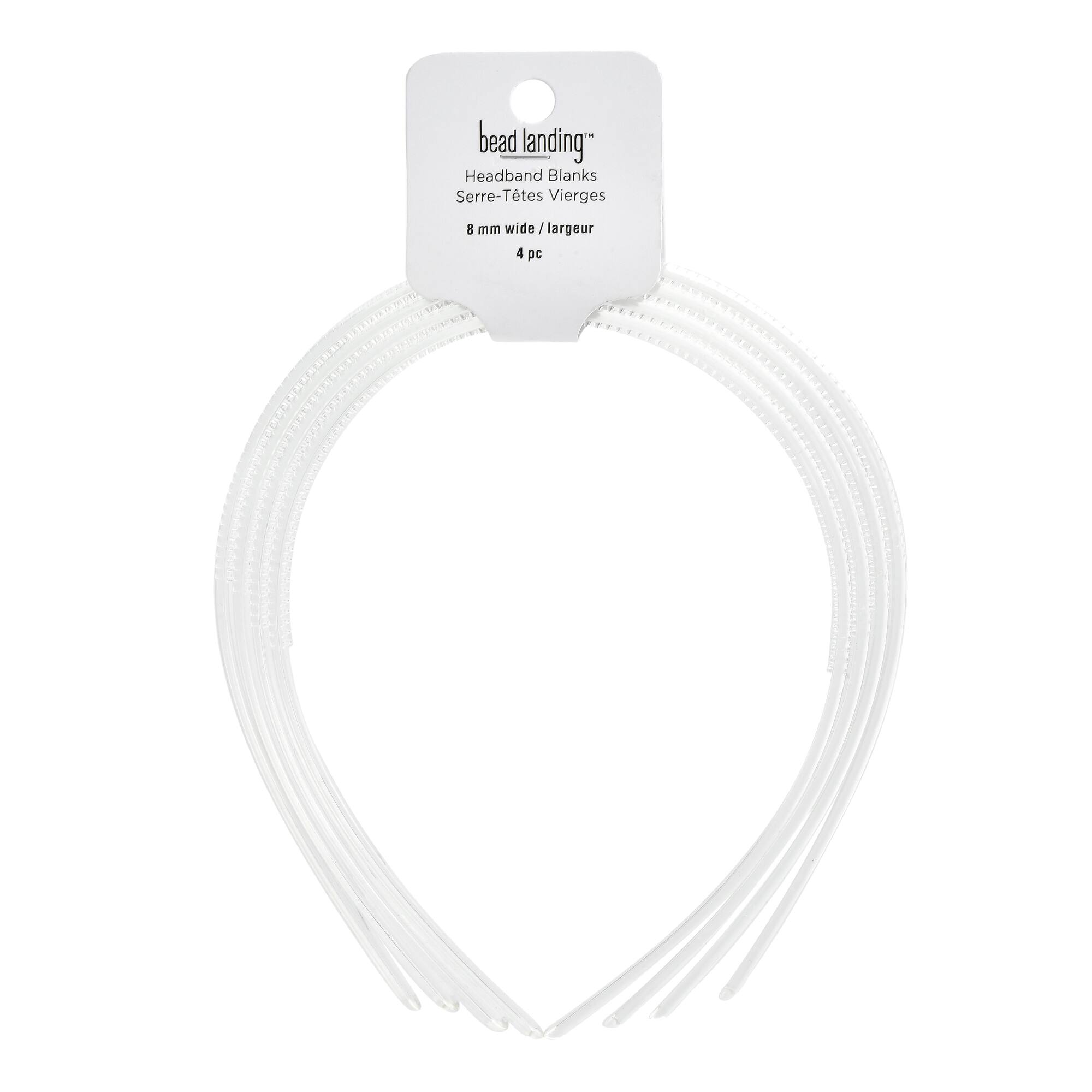 8mm Clear Plastic Headband Blanks, 4ct. by Bead Landing™
